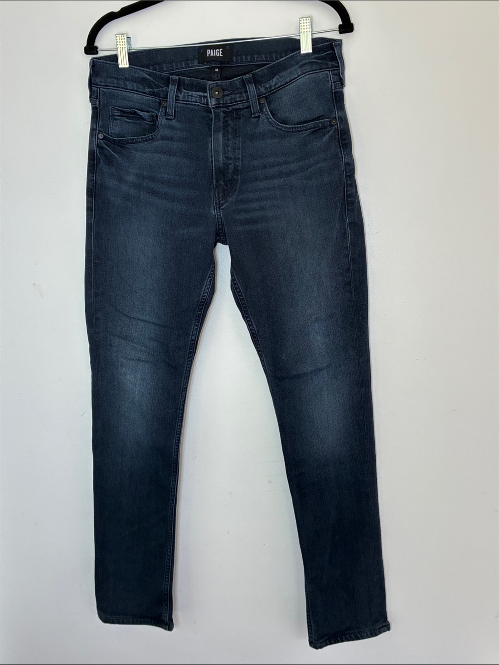 PAIGE Lennox Jeans Size 31 Dark Wash Premium Denim Stretch